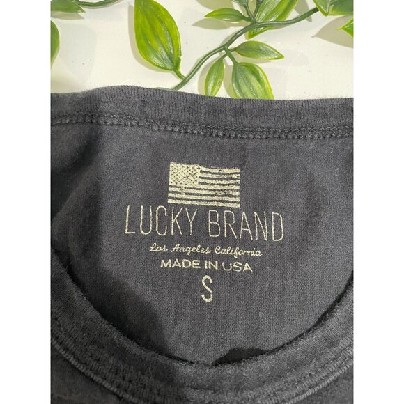 Lucky Brand Club Hubba Hubba Live Showgirls Graphic T-Shirt S Black 100% Cotton - Picture 4 of 8